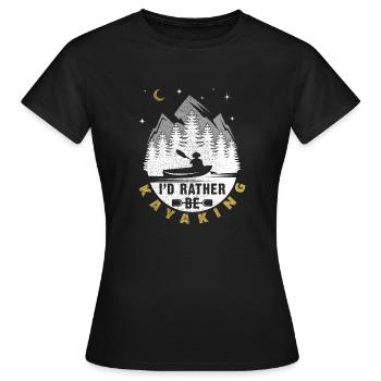 I'd Rather Be Kayaking - Women's T-Shirt - black - Front - AI Model Female 172 dark (172cm)