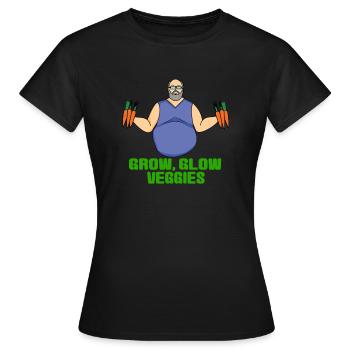 Vendeur de légumes - T-shirt Femme - noir - Devant - AI Model Female 172 dark (172cm)