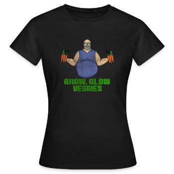 Vendeur de légumes - T-shirt Femme - noir - Devant - AI Model Female 172 dark (172cm)
