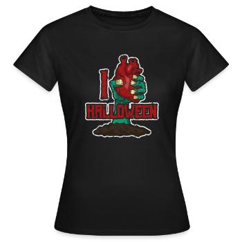 J'adore Halloween Heart Organ Zombie - T-shirt Femme - noir - Devant - AI Model Female 172 dark (172cm)
