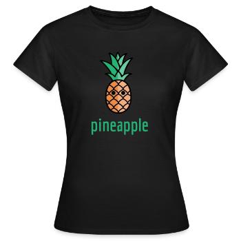 Ananas Ananas - T-shirt Femme - noir - Devant - AI Model Female 172 dark (172cm)