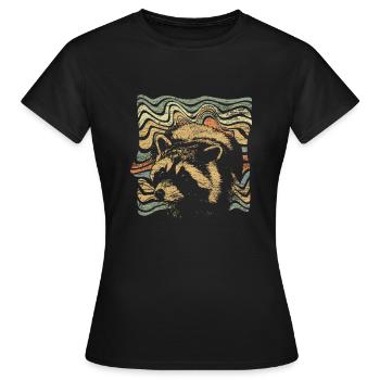 Raton laveur raton laveur - T-shirt Femme - noir - Devant - AI Model Female 172 dark (172cm)