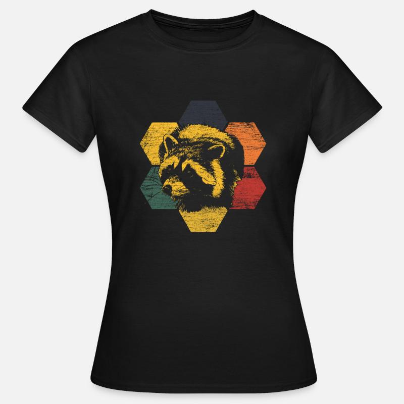 Waschbär - Frauen T-Shirt - Schwarz