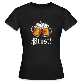 Prost - Frauen T-Shirt - Schwarz - Vorne - AI Model Female 172 dark (172cm)