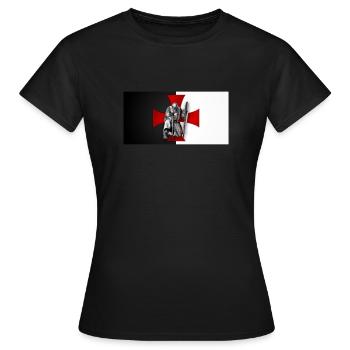 The Templar - Der Templer - Frauen T-Shirt - Schwarz - Vorne - AI Model Female 172 dark (172cm)