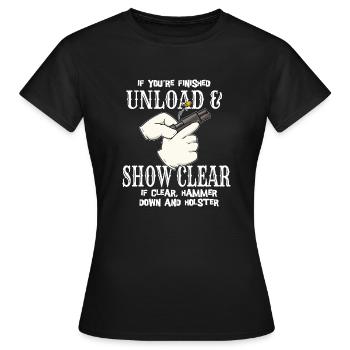Balle déchargement pistolet balle balle - T-shirt Femme - noir - Devant - AI Model Female 172 dark (172cm)