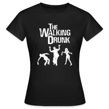 L’ivrogne qui marche - T-shirt Femme - noir - Devant - AI Model Female 172 dark (172cm)