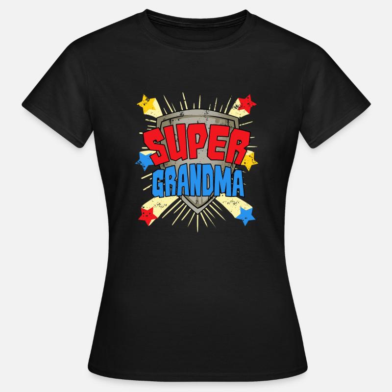 Heldin Großmutter Omi Super Grandma Oma Held - Dame-T-shirt - sort