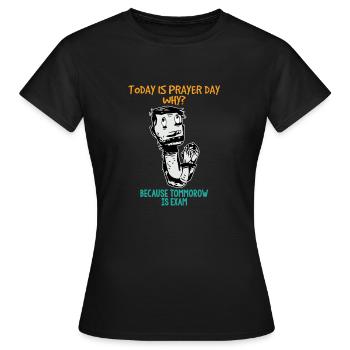 examens - T-shirt Femme - noir - Devant - AI Model Female 172 dark (172cm)