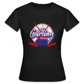 curling - T-shirt Femme - noir - Devant - AI Model Female 172 dark (172cm)