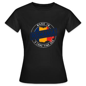Roumanie - T-shirt Femme - noir - Devant - AI Model Female 172 dark (172cm)