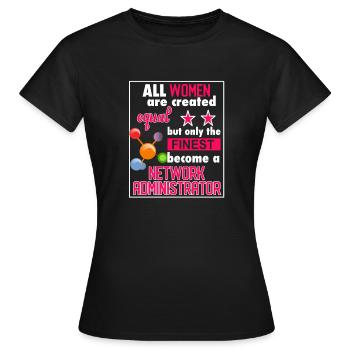 Netzwerkadministratorin Computer Frau IT Geschenk - Frauen T-Shirt - Schwarz - Vorne - AI Model Female 172 dark (172cm)