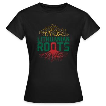 Racines de la Lituanie - T-shirt Femme - noir - Devant - AI Model Female 172 dark (172cm)