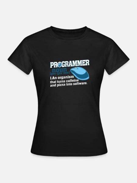 Programmierer Definition Geek Computerfreak Nerd - Frauen T-Shirt - Schwarz