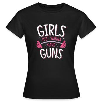 Fitness Gym - Femmes musclées fortes - T-shirt Femme - noir - Devant - AI Model Female 172 dark (172cm)
