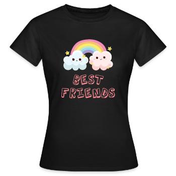 Meilleurs amis Meilleurs amis Meilleurs amis Cloud - T-shirt Femme - noir - Devant - AI Model Female 172 dark (172cm)