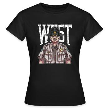 Sheriff - Frauen T-Shirt - Schwarz - Vorne - AI Model Female 172 dark (172cm)