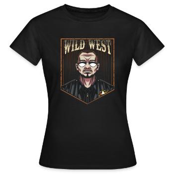 Sheriff - Frauen T-Shirt - Schwarz - Vorne - AI Model Female 172 dark (172cm)