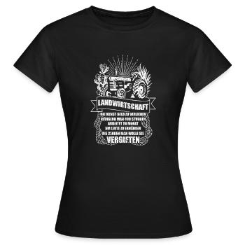 LANDWIRTSCHAFT - Frauen T-Shirt - Schwarz - Vorne - AI Model Female 172 dark (172cm)