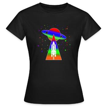 Saturn - Frauen T-Shirt - Schwarz - Vorne - AI Model Female 172 dark (172cm)