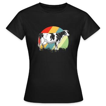Vache - T-shirt Femme - noir - Devant - AI Model Female 172 dark (172cm)