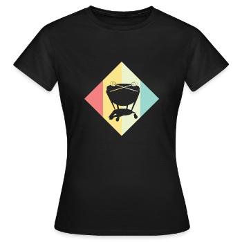 Trommel - Frauen T-Shirt - Schwarz - Vorne - AI Model Female 172 dark (172cm)