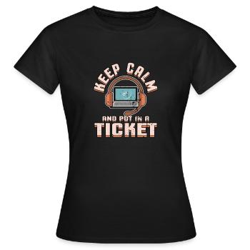 Support technique - T-shirt Femme - noir - Devant - AI Model Female 172 dark (172cm)