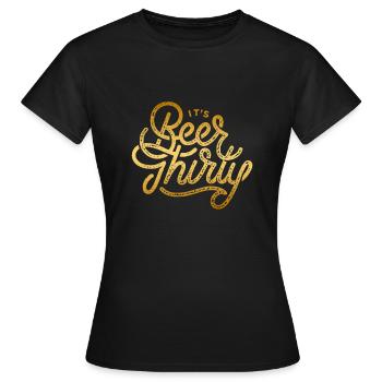 IT'S BEER THIRTY - Women's T-Shirt - black - Front - AI Model Female 172 dark (172cm)