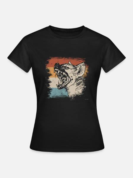 Hyäne - Frauen T-Shirt - Schwarz