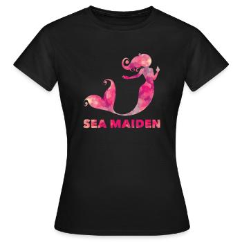 Sirène sirène - T-shirt Femme - noir - Devant - AI Model Female 172 dark (172cm)