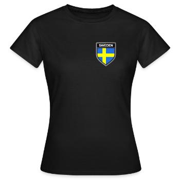 Suède - T-shirt Femme - noir - Devant - AI Model Female 172 dark (172cm)