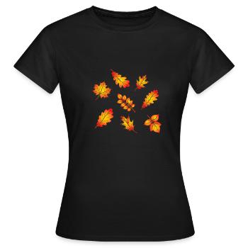 automne - T-shirt Femme - noir - Devant - AI Model Female 172 dark (172cm)