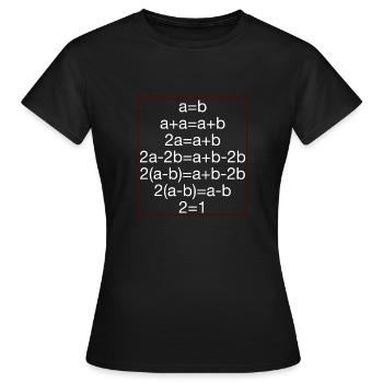 mathematician - Women's T-Shirt - black - Front - AI Model Female 172 dark (172cm)