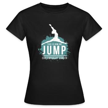 Danse Danse Contemporaine Danse Ausdurckstanz - T-shirt Femme - noir - Devant - AI Model Female 172 dark (172cm)