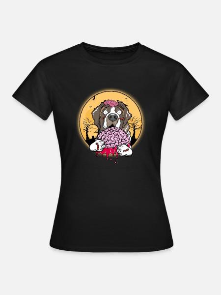 Chien de montagne suisse bernois chien zombie halloween - T-shirt Femme - noir