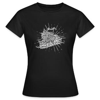Music Zug - chanteur de choeur, chef d'orchestre, chef de choeur - T-shirt Femme - noir - Devant - AI Model Female 172 dark (172cm)
