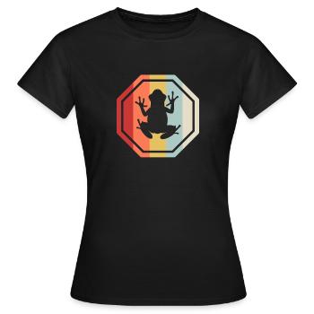 Frog frogs toad - Women's T-Shirt - black - Front - AI Model Female 172 dark (172cm)