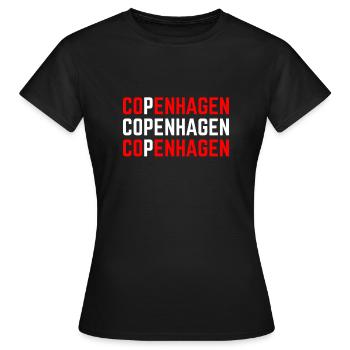 COPENHAGUE - T-shirt Femme - noir - Devant - AI Model Female 172 dark (172cm)
