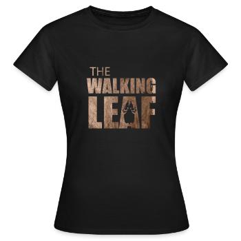 The Walking Leaf - Frauen T-Shirt - Schwarz - Vorne - AI Model Female 172 dark (172cm)