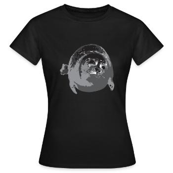 Phoque épais - T-shirt Femme - noir - Devant - AI Model Female 172 dark (172cm)