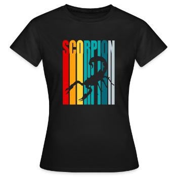 Style rétro Scorpion - T-shirt Femme - noir - Devant - AI Model Female 172 dark (172cm)