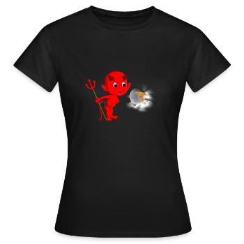 little devil - Frauen T-Shirt - Schwarz - Vorne - AI Model Female 172 dark (172cm)