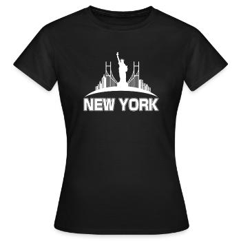 New York - T-shirt Femme - noir - Devant - AI Model Female 172 dark (172cm)