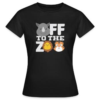 Zoo - Frauen T-Shirt - Schwarz - Vorne - AI Model Female 172 dark (172cm)