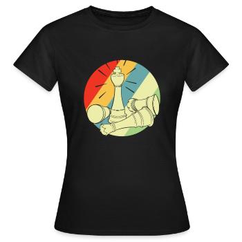 Jeu d’échecs rétro jeu d’échecs - T-shirt Femme - noir - Devant - AI Model Female 172 dark (172cm)
