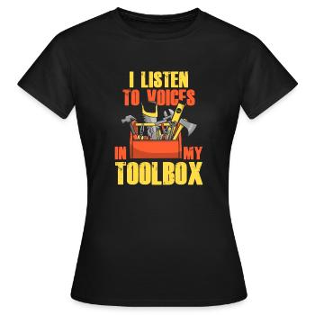 Outil de menu et de menu - T-shirt Femme - noir - Devant - AI Model Female 172 dark (172cm)
