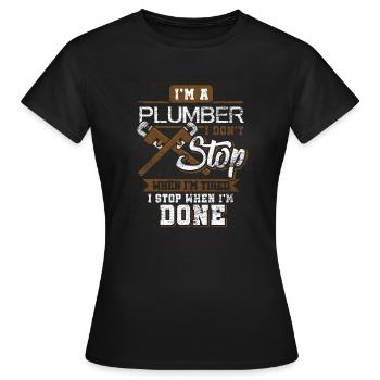 Klempner Arbeitstier - Frauen T-Shirt - Schwarz - Vorne - AI Model Female 172 dark (172cm)
