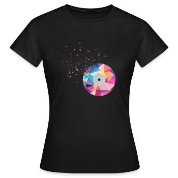 Musik CD Musiknote - Frauen T-Shirt - Schwarz - Vorne - AI Model Female 172 dark (172cm)