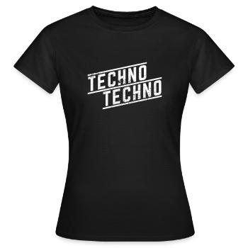 Techno techno - T-shirt Femme - noir - Devant - AI Model Female 172 dark (172cm)