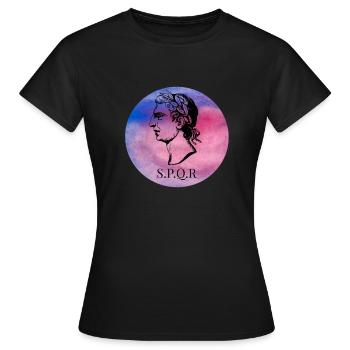 Rome Spqr spqr Forum romain César - T-shirt Femme - noir - Devant - AI Model Female 172 dark (172cm)